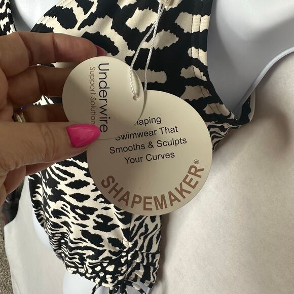 Coco Reef Contours Women’s Zebra Underwire One Piece Swimsuit | Size 10 34C New - Picture 5 of 13